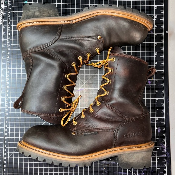 Carolina Boots Elm 8” Waterproof Logger Men’s size 11 D Brown Leather CA8821 - Picture 2 of 9